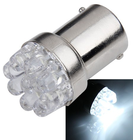 LED หลอดไฟ 7 LED ขั้ว 1156 BA15S แบบเขี้ยว สำหรับไฟเลี้ยว ไฟถอย (สีขาว)