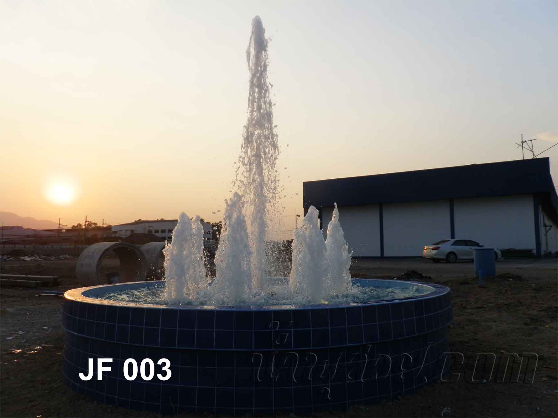 บ่อน้ำพุฮวงจุ้ย ด้านหน้า บริษัท เจียเฟิง จำกัด บ้านบึง ชลบุรี