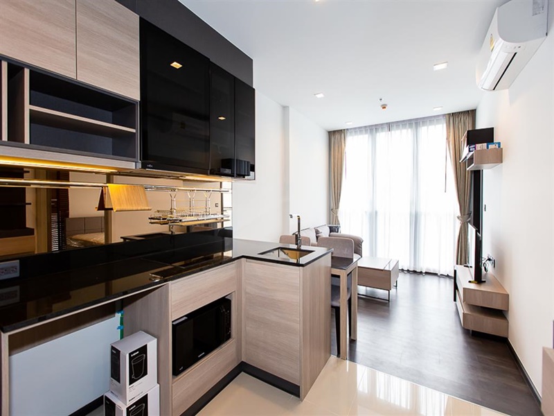 ให้เช่าคอนโด เดอะ ไลน์ อโศก-รัชดา พื้นที่ 34.75 ตร.ม. 1 ห้องนอน เช่า 20,000 บ/ด