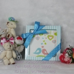 จานรองแก้วลายนกคู่