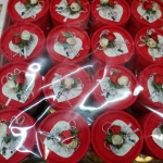 ผ้าขนหนูนาโนแพคกล่องกลมสีแดง