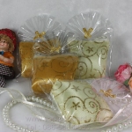 กระเป๋าซิปสีทองครีม