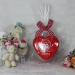 ตลับหัวใจพร้อมสกรีนชื่อแพคถุงใส