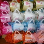 แก้วสกรีนลายสำเร็จแพคถุงผ้าคละสี