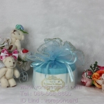 กล่องกลมใส่ผ้าขนหนูแพคถุงผ้า