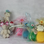 พวงกุญแจสายวัดหัวใจแพคถุงผ้า