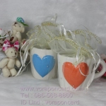 แก้วหัวใจนูนแพคถุงผ้า