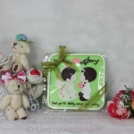 จานรองแก้วยางรูปบ่าวสาว