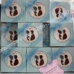 กล่องกระดาษโน๊ตลายบ่าวสาวสีฟ้า