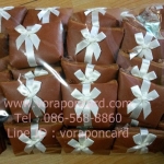 กระเป๋าหนัง PVC สีน้ำตาล