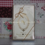 สมุดโน๊ตปั๊มชื่อลงหน้าปกพร้อมผูกดิ้นทอง