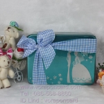 กล่องเหล็กจัมโบ้ลายบ่าวสาวพร้อมโบว์