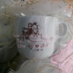 แก้วกาแฟสกรีน 1 สีพร้อมแพคถุงผ้า