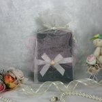 สมุดโน๊ตปกสปันบอน์สกรีนชื่อแพคถุงผ้าไหมไทย