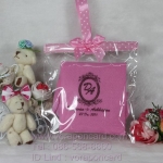 ถุงสปันบอนด์สกรีนชื่อแพคถุงใสพร้อมโบว์