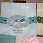 การ์ดการ์ตูนสี่เหลี่ยม 3 พับ