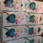 ตลับเมตรหัวใจแพคกล่องสีฟ้า