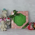 จานรองแก้วลายฉลุดอกไม้แพคกล่อง