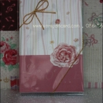 สมุดโน๊ตปั๊มชื่อลงหน้าปกพร้อมผูกดิ้นทอง