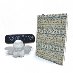 ปกผ้าลายดอกไม้ เนื้อผ้าคอตต้อน ขนาด 7" ( Pocket Book )