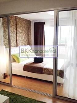 คอนโด ให้เช่า คอนโด ดี คอนโด รัตนาธิเบศร์ ตึก F ชั้น 8 พื้นที่ 28.5 ตรม วิว เมืองฝั่งหมู่บ้านซื่อตรง 1 ห้องนอน