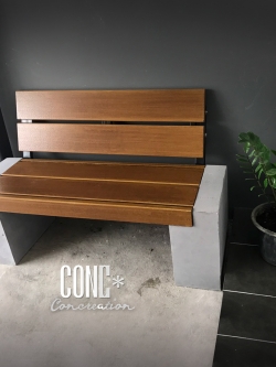 ม้านั่งสนาม รุ่นบล็อคพนักพิง ไม้ไฟเบอร์ซีเมนต์ BBK0201-120-T