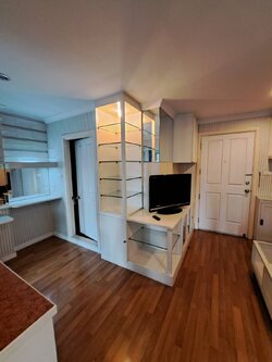 TD-M21.1 ให้เช่าคอนโด ลุมพินี เพลส พระราม 9 พื้นที่ 33 ตร.ม. 1 ห้องนอน เช่า 16,000 บ/ด