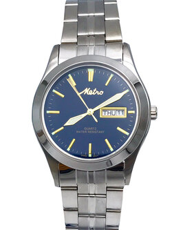 Metro นาฬิกาข้อมือผู้ชายสแตนเลสสตีล รุ่น 28355M-SBL