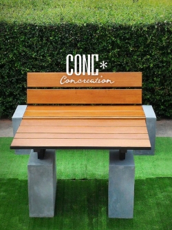 ชุดโต๊ะสนามม้านั่งพนักพิง ไม้ไฟเบอร์ซีเมนต์ TABLESET-BBK-120