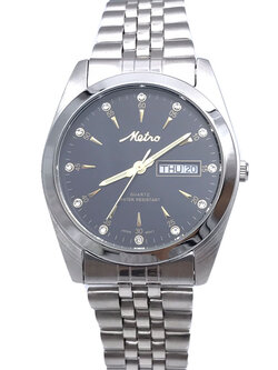 Metro นาฬิกาข้อมือผู้ชายสแตนเลสสตีล รุ่น 1114M-SBL