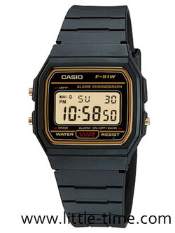 นาฬิกาข้อมือ Casio Resin Strap รุ่น F-91WG-9QDF - Black/Gold (Imported)