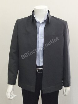 เสื้อคลุมสูทสีเทาแกมเขียว (แบบต่ออกรางน้ำ)