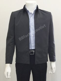 เสื้อคลุมสูทสีเทาแกมเขียว (แบบกระเป๋าเจาะอกซ้าย)